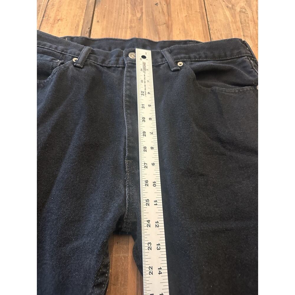 Levi’s 505 Men’s Black Jeans Size 38x32 Pants Straight Leg Classic Fit - Picture 8 of 16